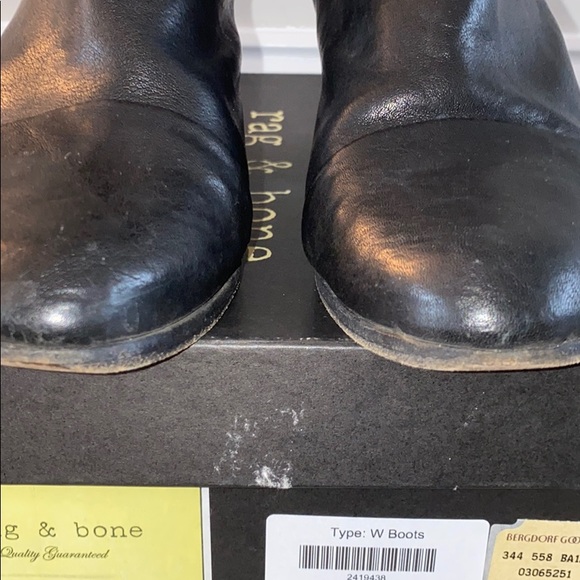 Rag & Bone size 9 black leather booties boots - Picture 6 of 12
